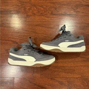 PUMA Charcoal and Cream Sneakers